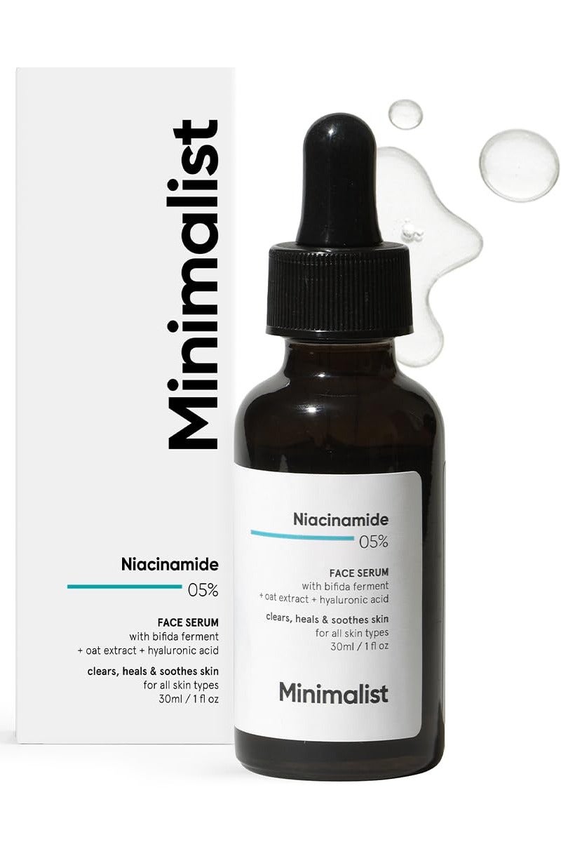 منيماليست مصل الوجه البسيط 5% من النياسيناميد لبشرة صافية ومتوهجة، يقلل من البهتان ويرطب البشرة ويصلحها بفيتامين ب3 - Image 1