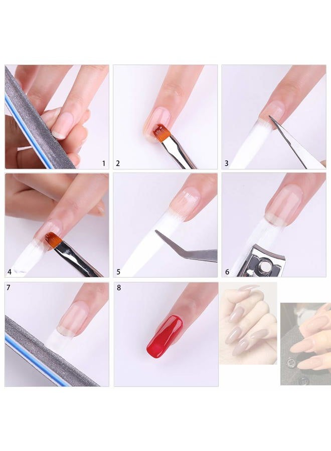 MWOOT 100 Pieces Fiberglass Nail Extension Silk,Nails Tips Quick Extension Fiberglass Fiber Silk False Nails Tips Salon Tool Accessories For UV Gel Nails Art - Image 5