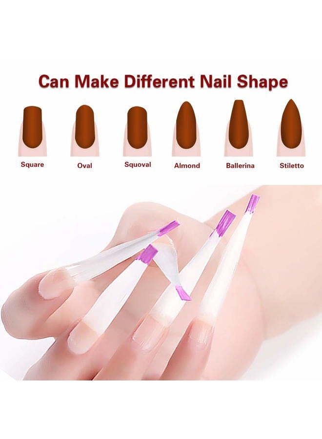 MWOOT 100 Pieces Fiberglass Nail Extension Silk,Nails Tips Quick Extension Fiberglass Fiber Silk False Nails Tips Salon Tool Accessories For UV Gel Nails Art - Image 4