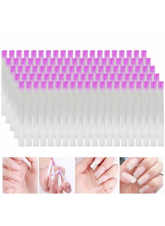 MWOOT 100 Pieces Fiberglass Nail Extension Silk,Nails Tips Quick Extension Fiberglass Fiber Silk False Nails Tips Salon Tool Accessories For UV Gel Nails Art - Image 1