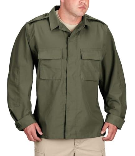 Propper Men's BDU Shirt – Long Sleeve, Olive, XX-Large Regular - Image 5