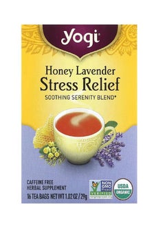 YOGI Honey Lavender Stress Relief Tea 16 Bags 