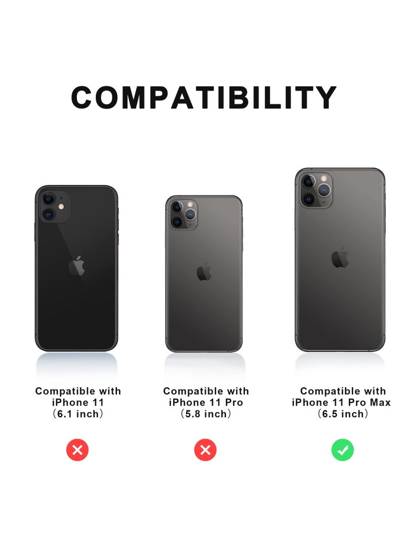 INFOSUN iPhone 11 Pro Max Clear Case with 4 Corners Built-in Protective Cushion Anti-yellow Anti-collison Transparent Cover for Apple iPhone 11 Pro Max 6.5 inch  - Image 2