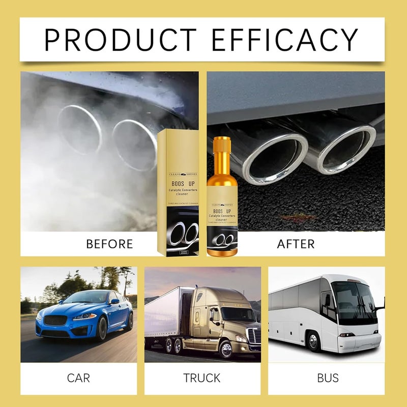 Catalytic System Cleaner,120ml Auto Part Carbon Remover,Three-Way Catalytic Converter Remover Liquid - for RV Truck Automotive Sedan Pickup - Image 4