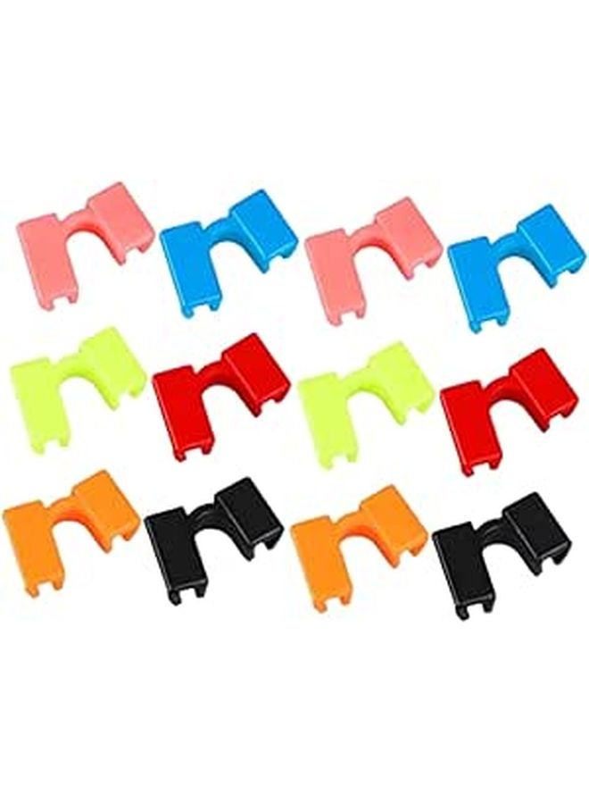 Reusable Chopstick Training Clips 12pcs Assistive Hinges Practice Tool for Beginners Blue Red Pink Green Black Orange - Image 1