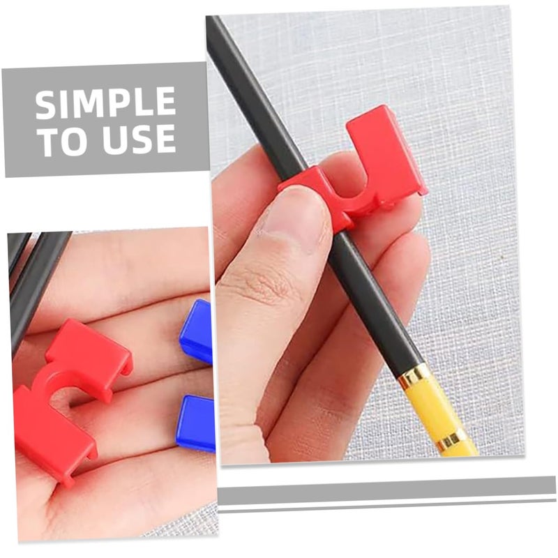 Reusable Chopstick Training Clips 12pcs Assistive Hinges Practice Tool for Beginners Blue Red Pink Green Black Orange - Image 4