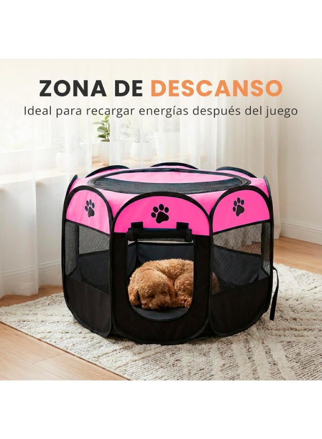 eBasket Pet Kennel, Kennel for Cats, Foldable Puppy Enclosure, Pet Camping Tent, Waterproof Tent for Small Dogs, Cats, Rabbits and Other Small Animals (Color May Vary) - Image 4