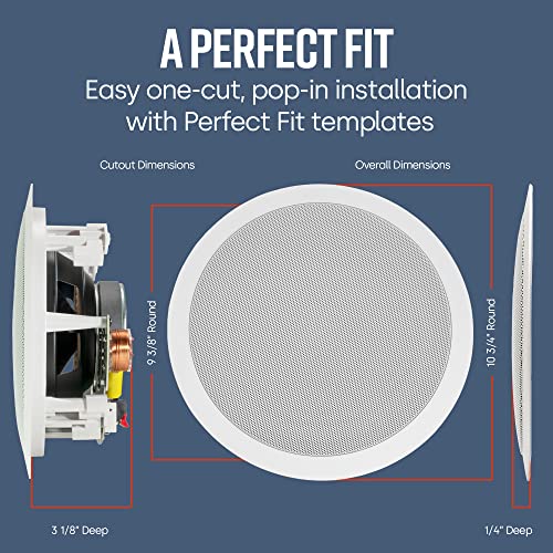 Polk Audio Wired US RC80i 2-Way in-Ceiling Speakers - White - Image 3