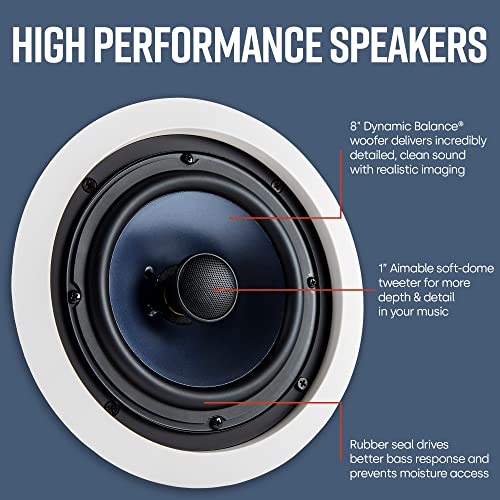 Polk Audio Wired US RC80i 2-Way in-Ceiling Speakers - White - Image 2
