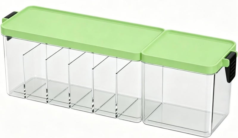 Bewinner Green Cable Organizer Box - Fully Enclosed Phone Charger Organizer, Multifunctional Portable Cord Storage with Dustproof Lid, Space Saving Wire Box for Travel and Desktop (Green) - Image 5
