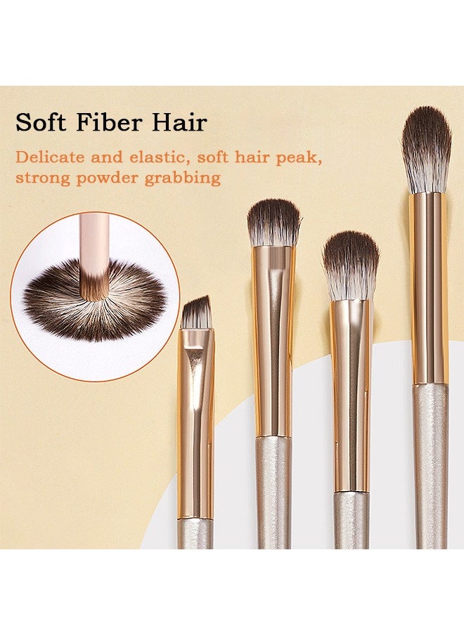 Gecomo 8 Pcs Eyeshadow Brush Set, Professional Eye Makeup Brushes with PU Leather Bag, Makeup Tools  - Image 3