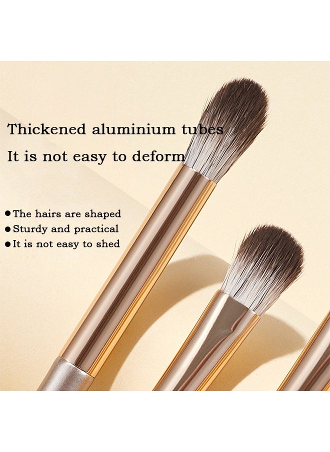 Gecomo 8 Pcs Eyeshadow Brush Set, Professional Eye Makeup Brushes with PU Leather Bag, Makeup Tools  - Image 4