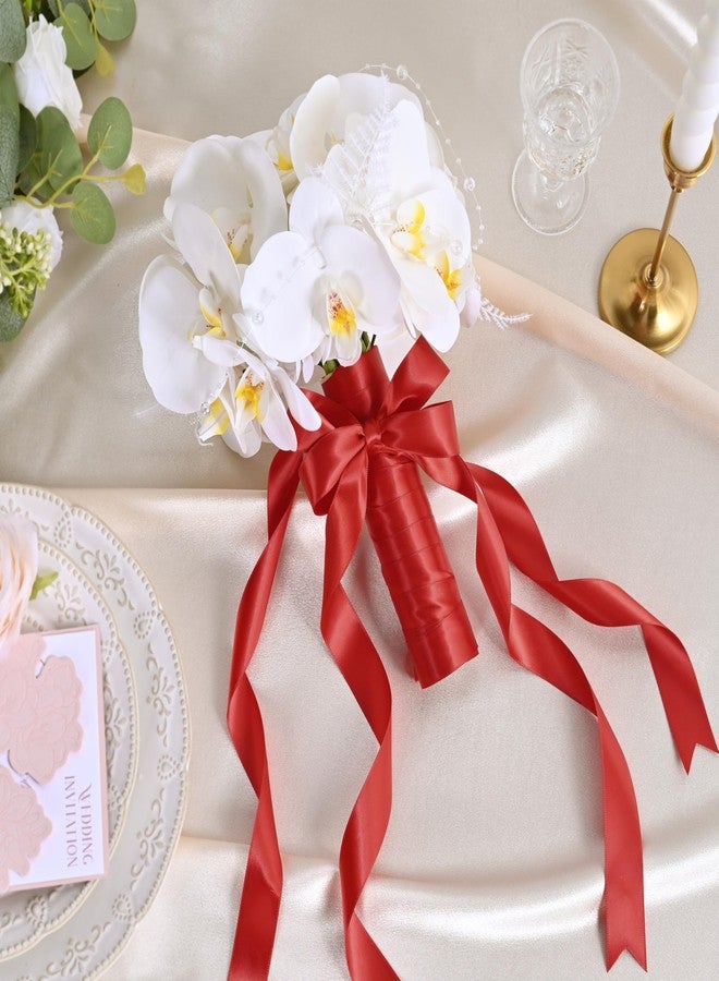 LEEQE Double Face Satin Ribbon 7/8 inch X 25 Yards Polyester Red Ribbon for Gift Wrapping Very Suitable for Weddings Party Hair Bow Invitation Decorations and More - Image 4