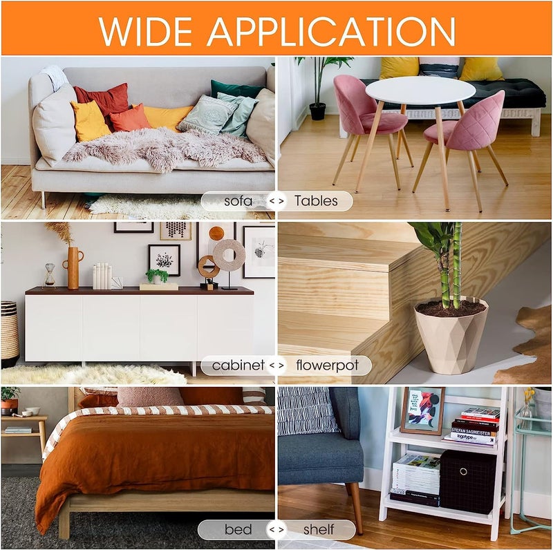 DIY Crafts 1, 100mm, 1 Pc, 100mm, 4 INCH Non Slip Furniture Wall Glass Pads/Gripper Self Adhesive Rubber Floor Protectors, Round, Wood Floors Best Furniture Pads Floors Protect Your (1, 100mm) - Image 5