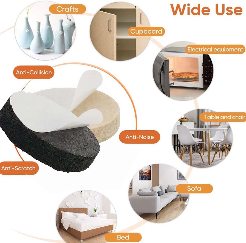 DIY Crafts 1, 100mm, 1 Pc, 100mm, 4 INCH Non Slip Furniture Wall Glass Pads/Gripper Self Adhesive Rubber Floor Protectors, Round, Wood Floors Best Furniture Pads Floors Protect Your (1, 100mm) - Image 3