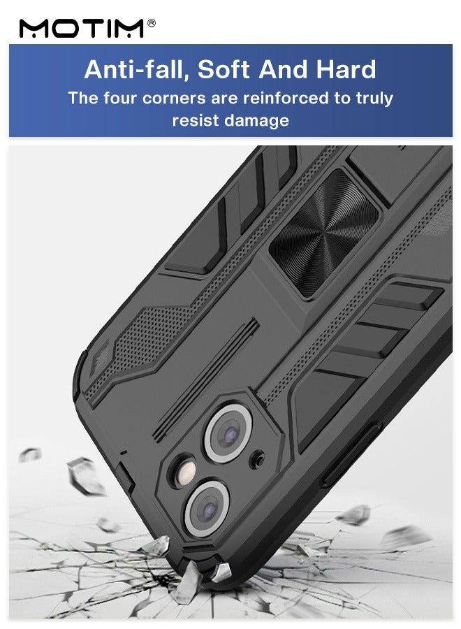 Motim Case for iPhone 14 Pro/14 Pro Max MLT Grade Heavy Duty Protective Kickstand Cover with Magnetic Car Mount Holder - Image 2