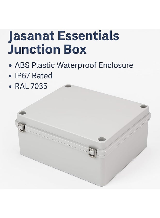 HASANAT ESSENTIALS صندوق التوصيل هسنت أسينشالز - غلاف بلاستيك ABS مقاوم للماء IP67 (IP54 150 x 150 x 70 مم) - Image 2