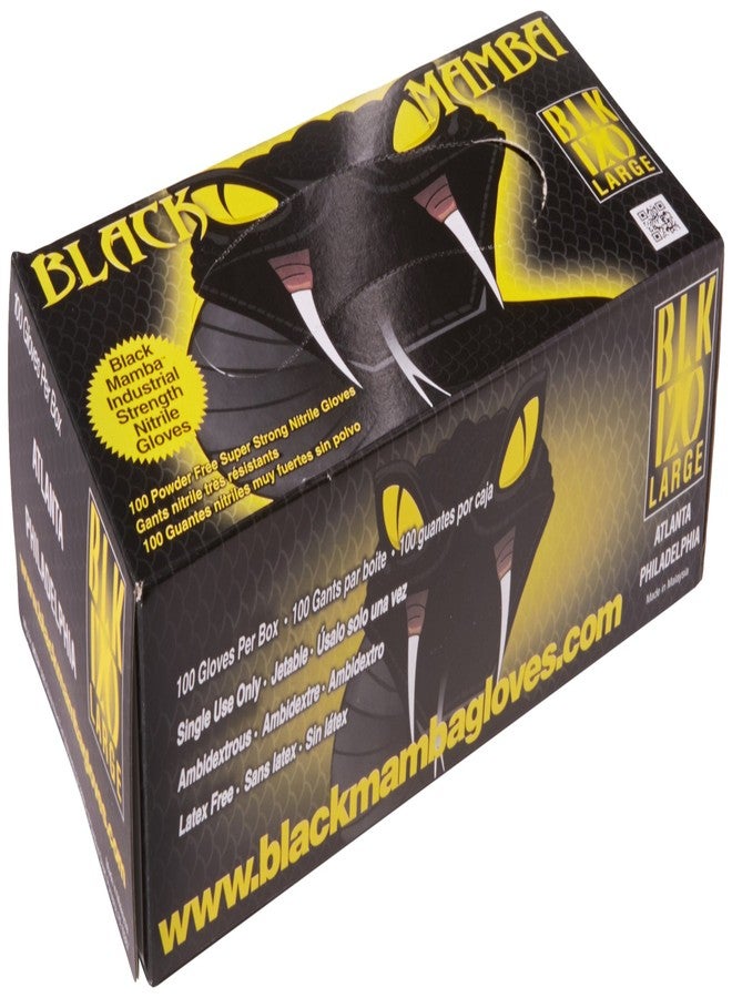 BLACK MAMBA Nitrile Workshop Maintenance Gloves - Black, Medium - Image 2