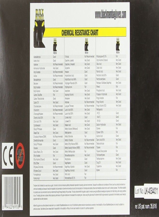 BLACK MAMBA Nitrile Workshop Maintenance Gloves - Black, Medium - Image 3