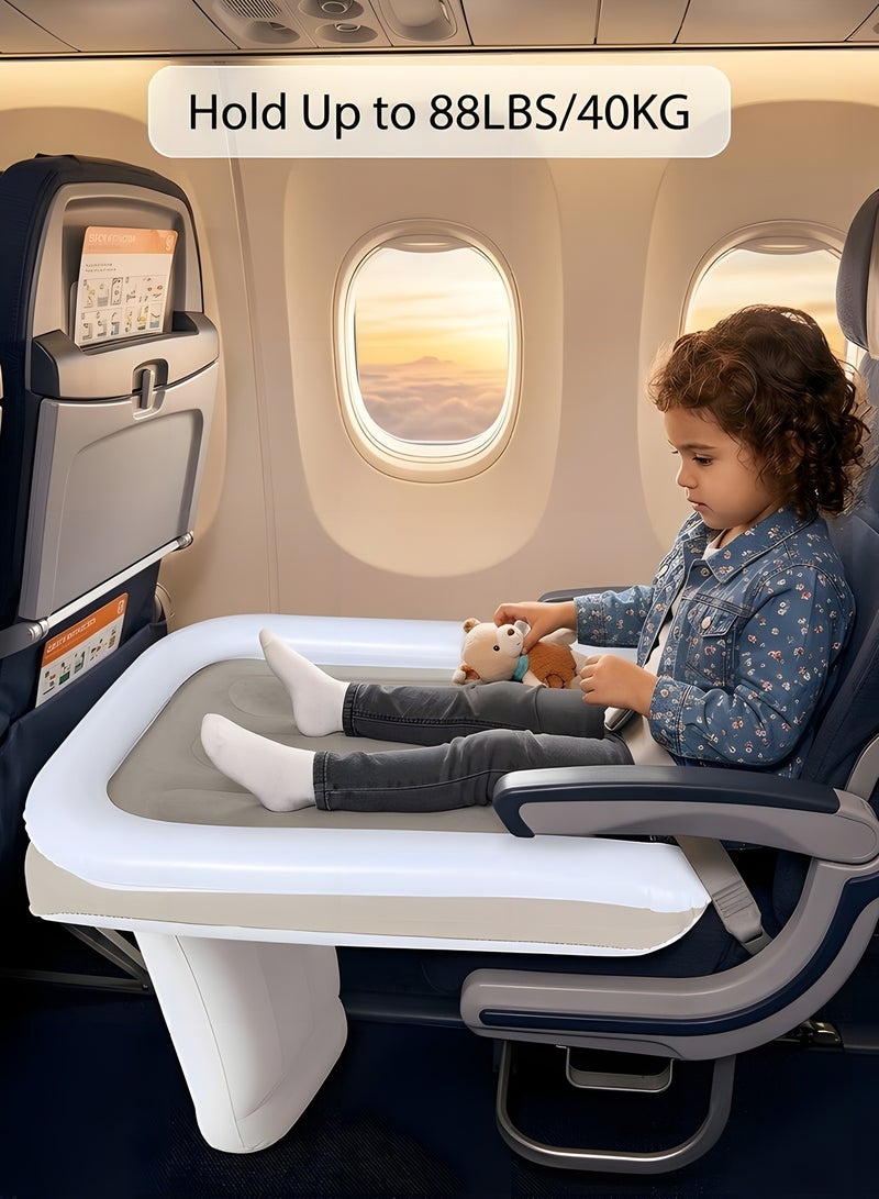 Airplane Bed for Toddler,Inflatable Toddler Car Travel Bed,Airplane Footrest Seat Extender for Kids,Infant Airplane Bed Included Inflatable Travel Bed, Manual Inflatable Pump, Travel Bag - Image 4