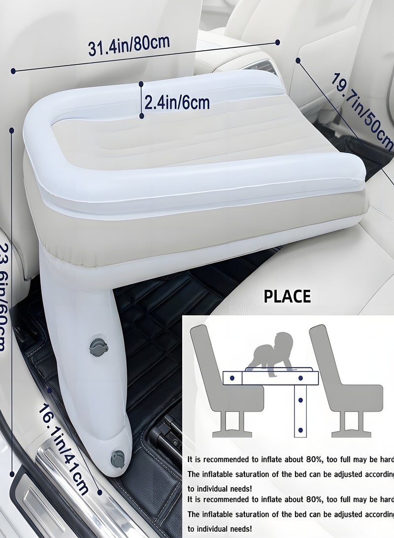 Airplane Bed for Toddler,Inflatable Toddler Car Travel Bed,Airplane Footrest Seat Extender for Kids,Infant Airplane Bed Included Inflatable Travel Bed, Manual Inflatable Pump, Travel Bag - Image 5