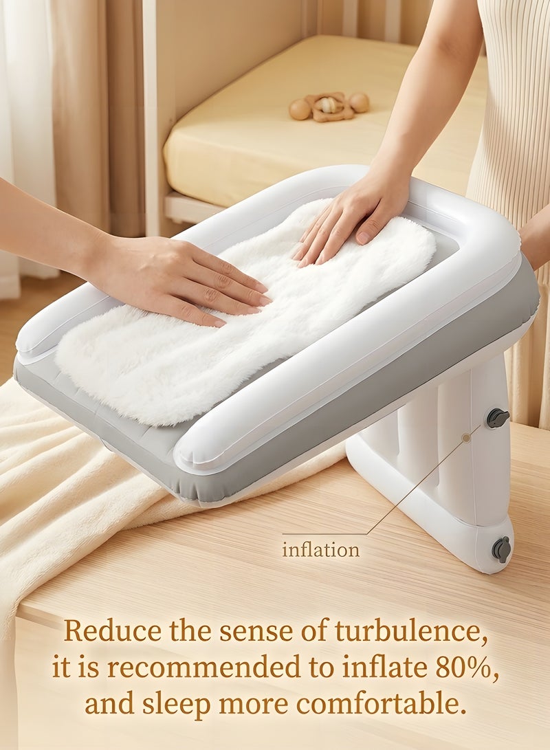 Airplane Bed for Toddler,Inflatable Toddler Car Travel Bed,Airplane Footrest Seat Extender for Kids,Infant Airplane Bed Included Inflatable Travel Bed, Manual Inflatable Pump, Travel Bag - Image 3