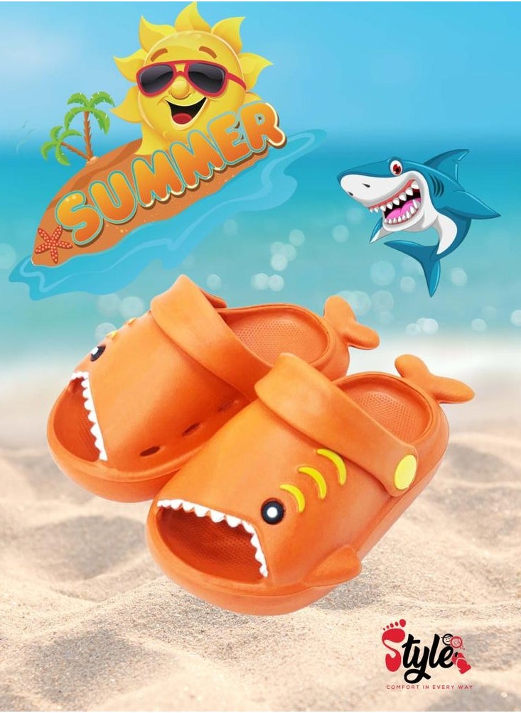 Style Kids Soft Anti Slip Shark Mouth Sandals And Slippers  - Image 1