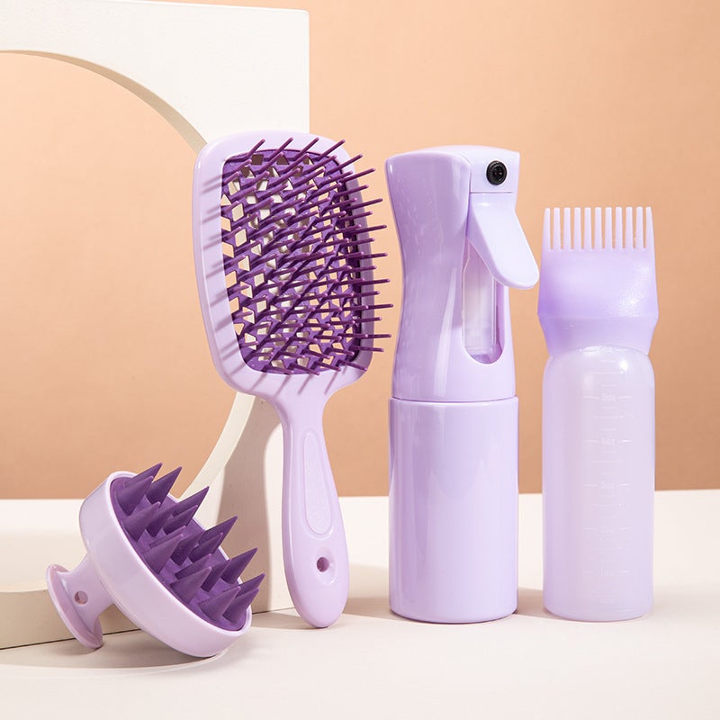 WU Best-Selling Spray Bottle Massage Hairbrush for Styling & Coloring - Women's Hair Volumizing Tool - Image 2