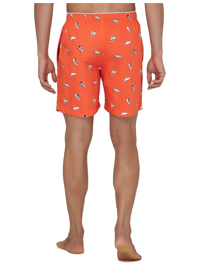 XYXX Men's Cotton Boxer Shorts (Pack of 1) (XYBOX51M_Shoes_Orange_M) - Image 3