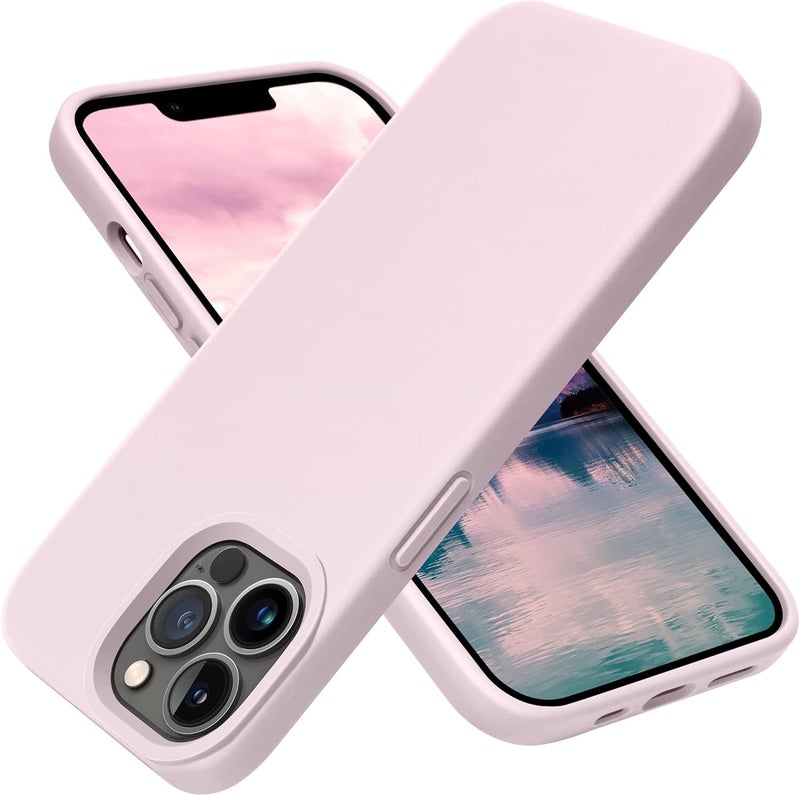 اوتوفلاي حافظة مصممة لـ iPhone 13 Pro Max، حافظة هاتف سيليكون مقاوم للصدمات رفيعة ونحيفة لـ iPhone 13 Pro Max 6.7 بو��ة (وردي جليدي) - Image 1