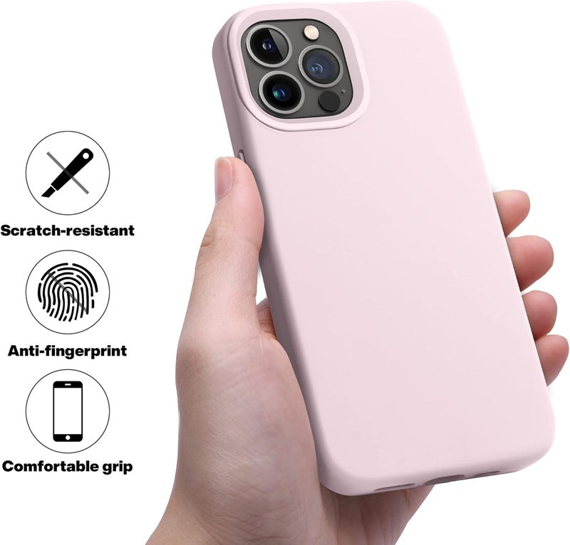 اوتوفلاي حافظة مصممة لـ iPhone 13 Pro Max، حافظة هاتف سيليكون مقاوم للصدمات رفيعة ونحيفة لـ iPhone 13 Pro Max 6.7 بو��ة (وردي جليدي) - Image 3