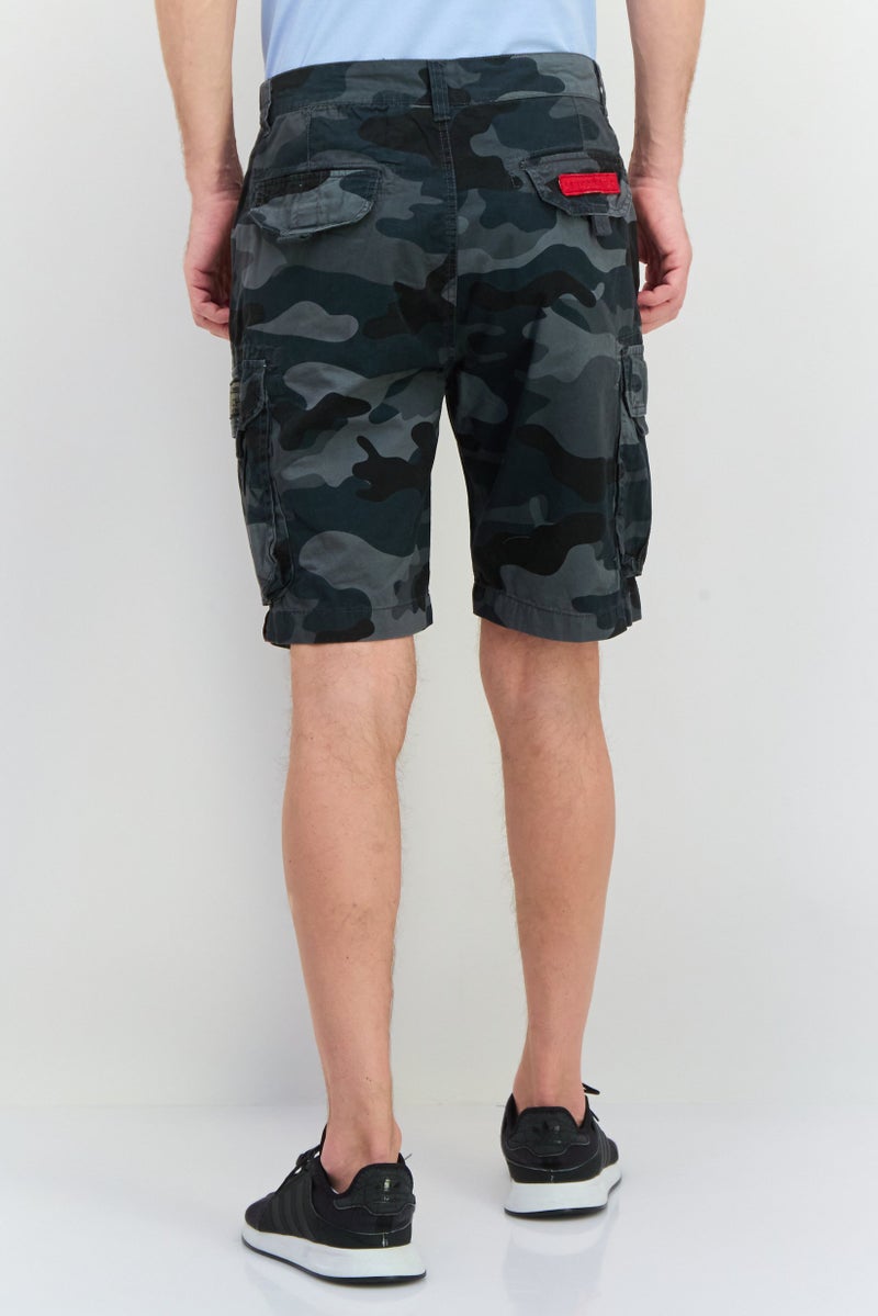 CROSSHATCH Men Camouflage Cargo Shorts, Multicolor - Image 3