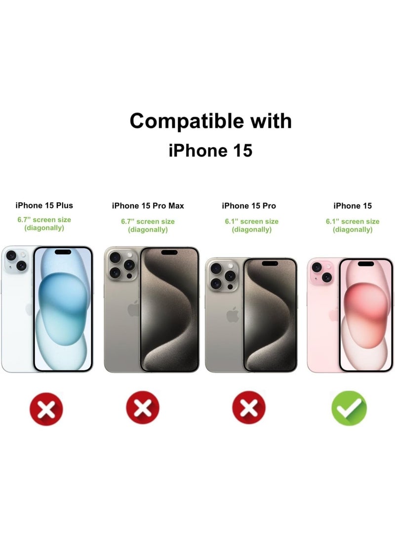 High-quality protective cover, anti-yellowing, shock-resistant, non-scratchable, made of TPU for iPhone 15 , transparent - Image 2