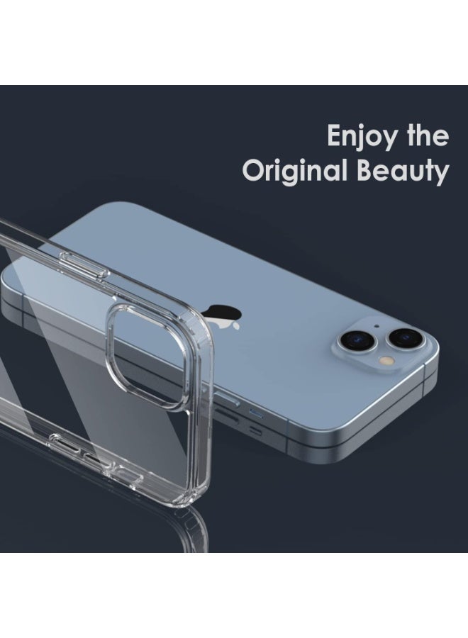 High-quality protective cover, anti-yellowing, shock-resistant, non-scratchable, made of TPU for iPhone 15 , transparent - Image 4