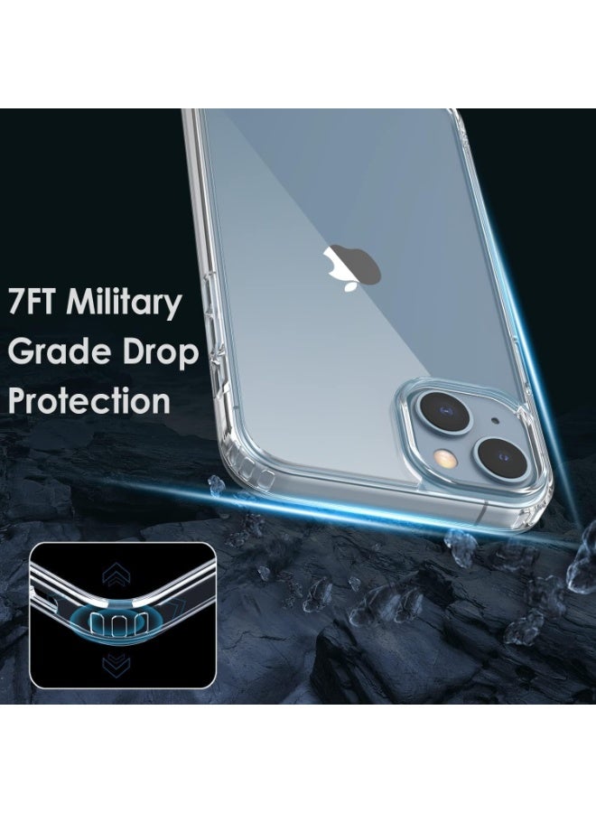 High-quality protective cover, anti-yellowing, shock-resistant, non-scratchable, made of TPU for iPhone 15 , transparent - Image 3
