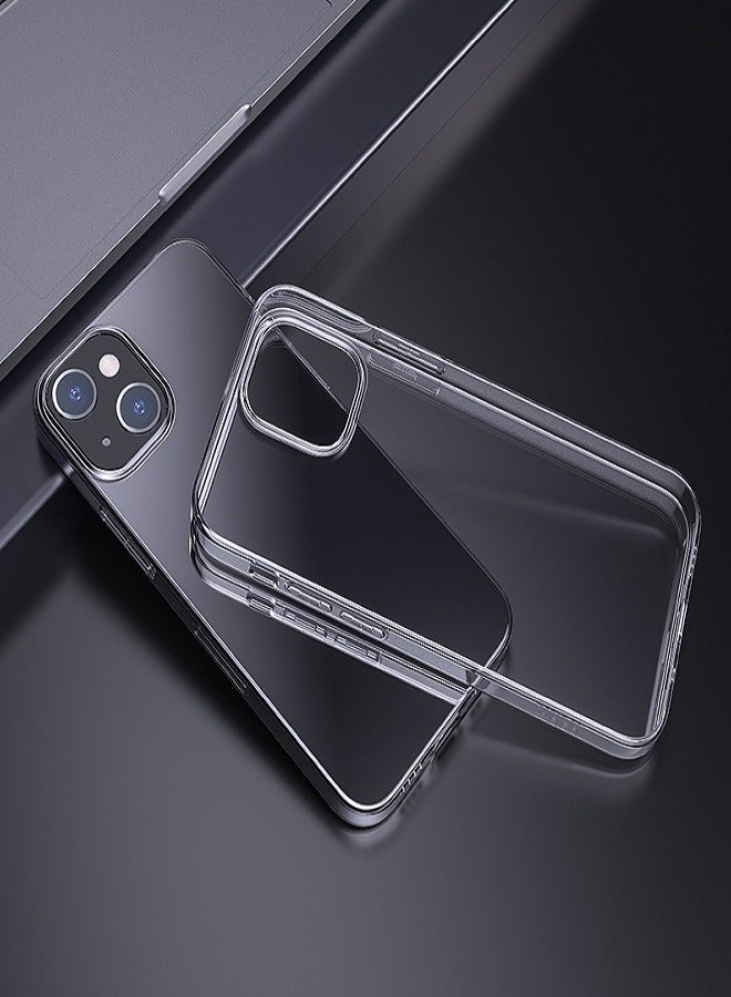 High-quality protective cover, anti-yellowing, shock-resistant, non-scratchable, made of TPU for iPhone 15 , transparent - Image 5