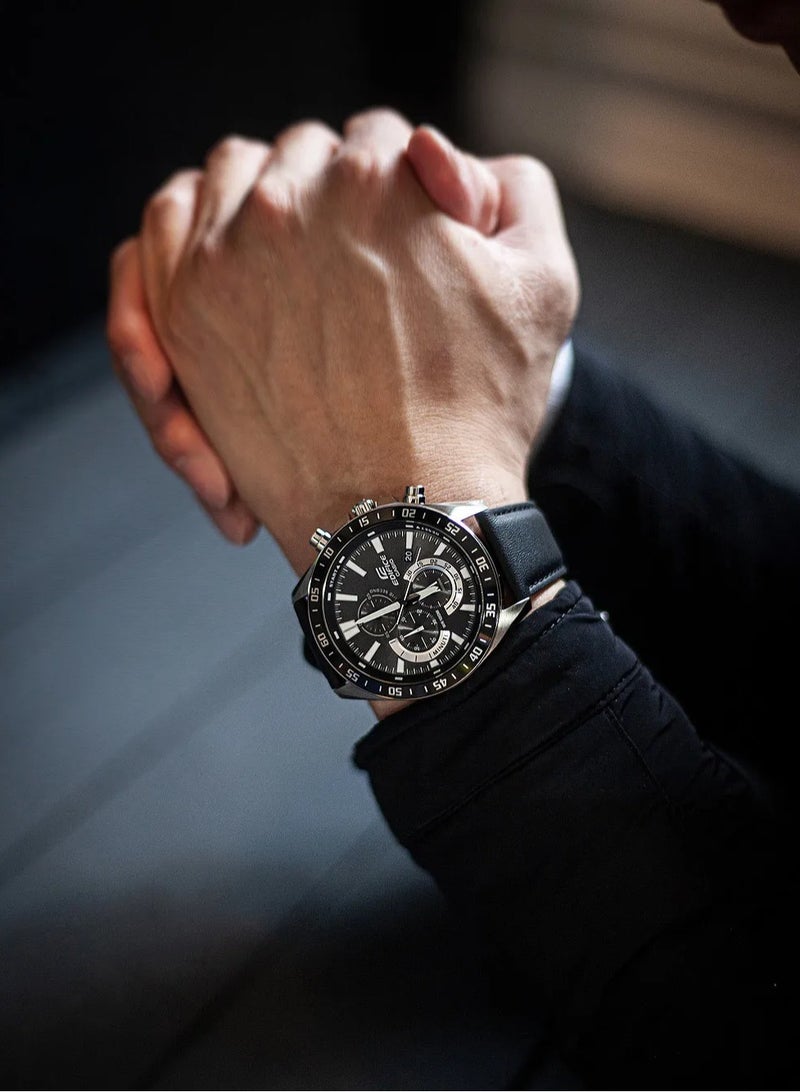Casio Edifice Men's Watch - EFV-620L-1AVUDF Black Dial, Black Band - Image 3