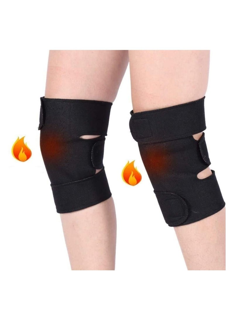 Generic - NOG Adjustable Self-Heating Knee Pads Magnetic Tourmaline Therapy Knee Support Brace Arthritis Joint Pain Relief Belt with Basic Open Patella Stabilizer - Image 1