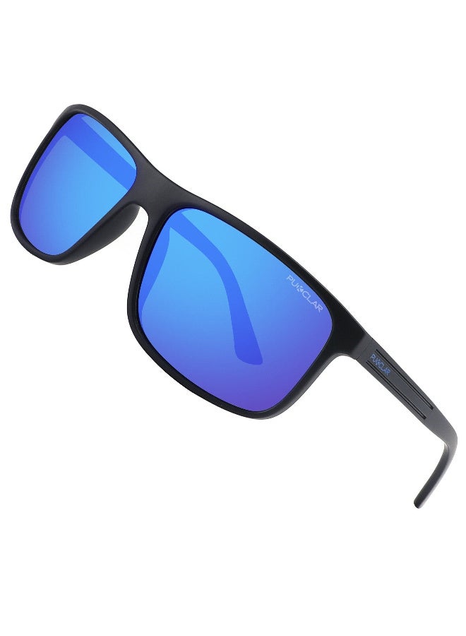 PUKCLAR Polarized Sunglasses Men Women - Rectangular Hiking Lightweight Material TR90 Frame UV400 Sports Outdoor Golf Cycling Fishing Eyewear Sunglasses - Image 1