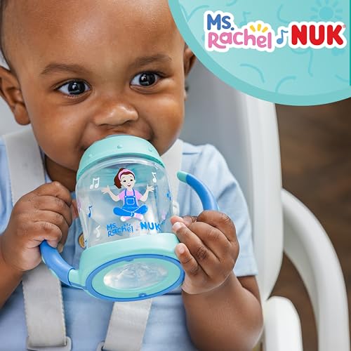 NUK Learner Cup, Ms. Rachel, 5 oz, 6+ Months, 2 Pack – Soft Spout, Easy-Grip Handles, BPA Free, Spill Proof Transition Sippy Cup - Image 2