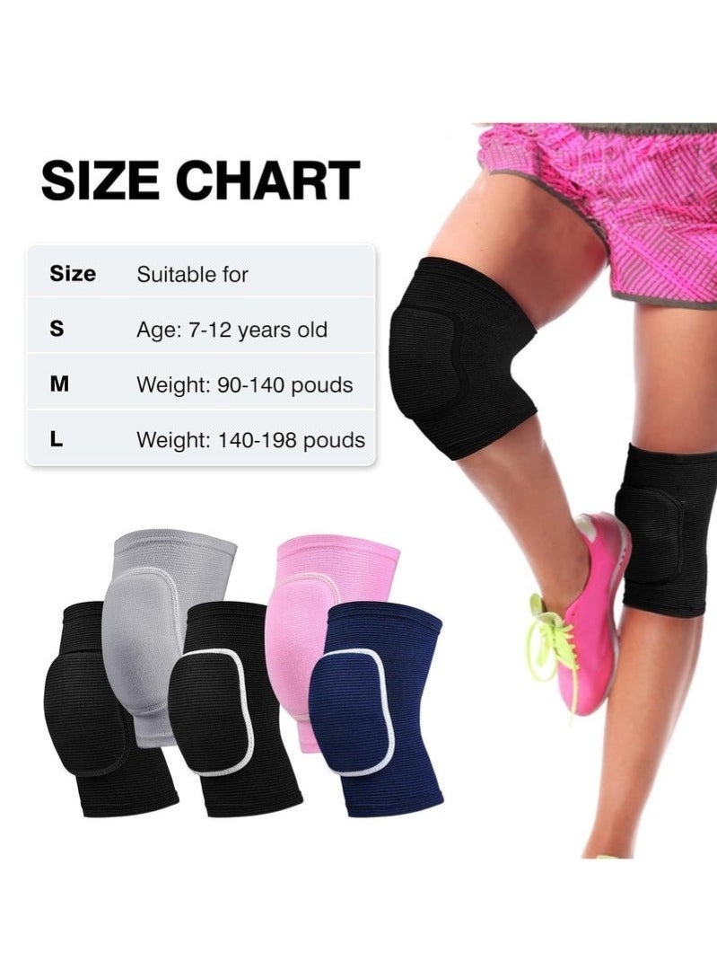STL Volleyball Knee Pads knee brace for Women Kids Girls，Soft and Breathable Knee Pads for Volleyball, Dancing, Football, Yoga, Basketball, and Skating - Protective Knee Pads for Adults and Kids (Black) - Image 2