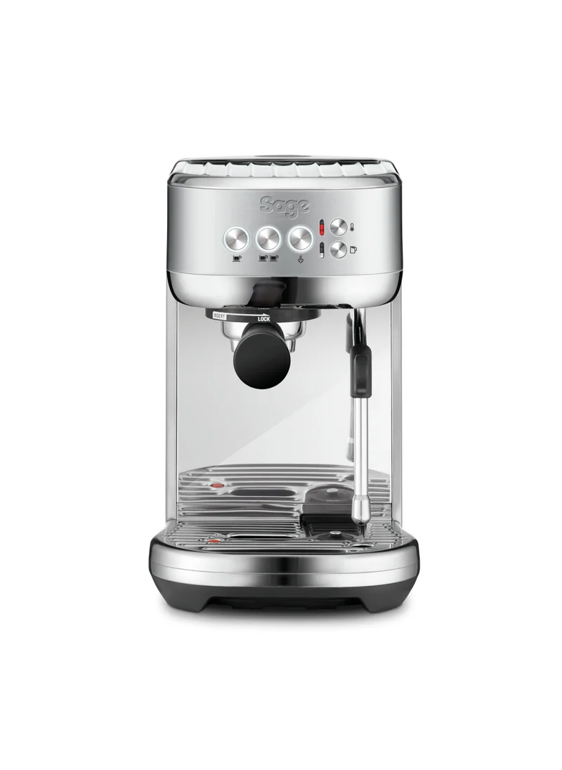 سيج Bambino Plus - Compact Coffee Machine with Automatic Milk Frother, Brushed Stainless Steel - UAE Version, 2 Year Warranty