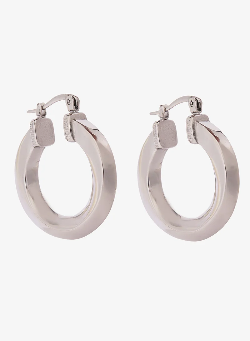 GUESS Plain Twisted Hoop Earrings