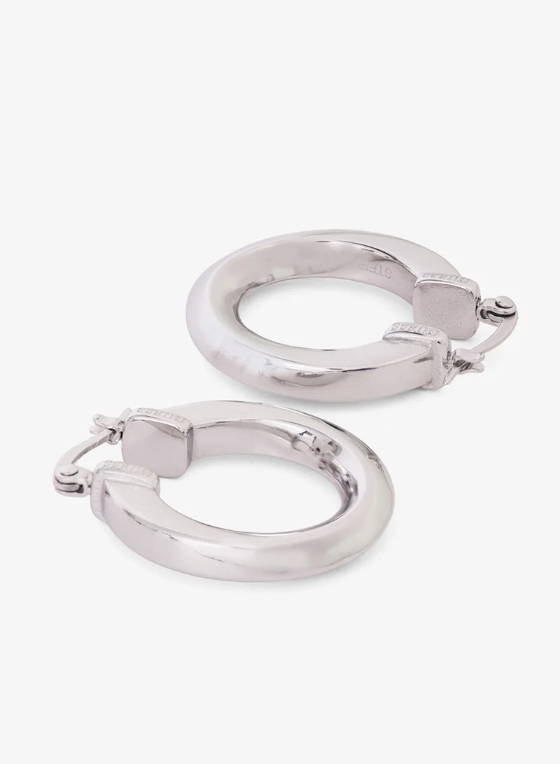 GUESS Plain Twisted Hoop Earrings