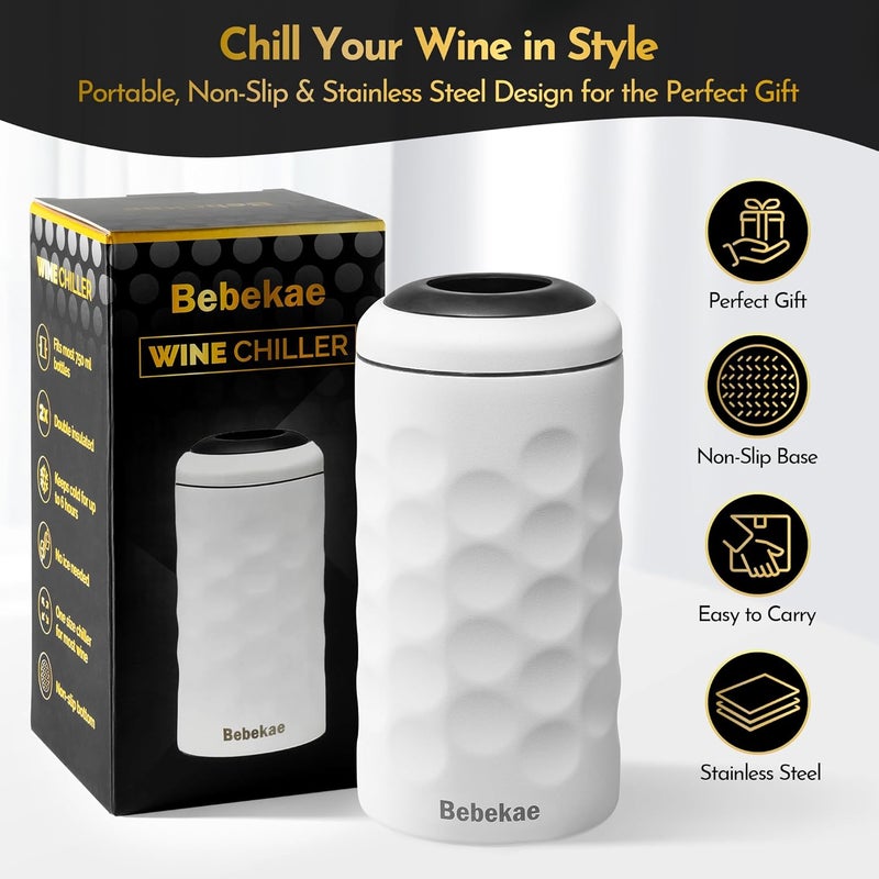 Bebekae Wine Chiller - Fits Most Wine and Champagne Bottles, Stainless Steel Vacuum-Insulated Cooler, Portable Wine Cooler, Elevate Your Gatherings with Style and Function - Image 4