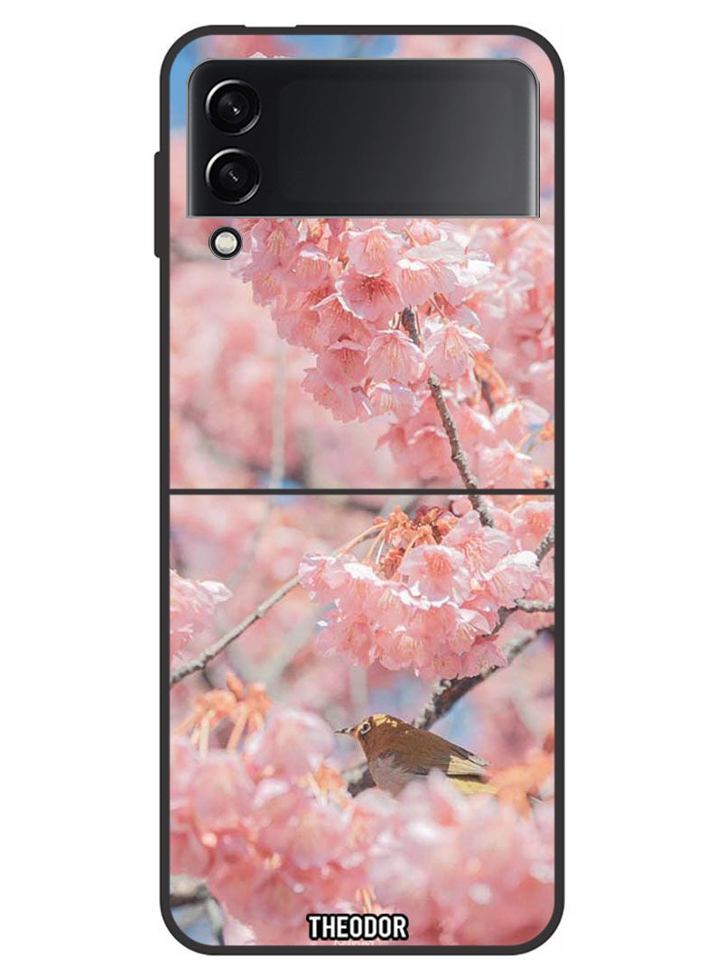 Theodor Protective Case Cover For Samsung Galaxy Z FlIP 4 5G    Pink flowers - Image 1