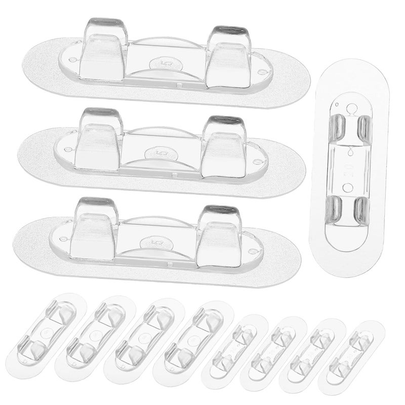 30 قطعة من مشابك الحبل الجدارية ذاتية اللصق البيضاء لتنظيم الكابلات للاستخدام في المنزل والمكتب - Image 1