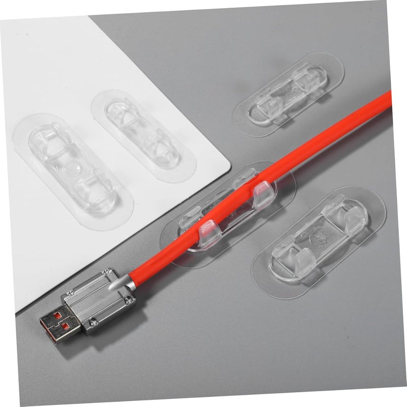 30 قطعة من مشابك الحبل الجدارية ذاتية اللصق البيضاء لتنظيم الكابلات للاستخدام في المنزل والمكتب - Image 4