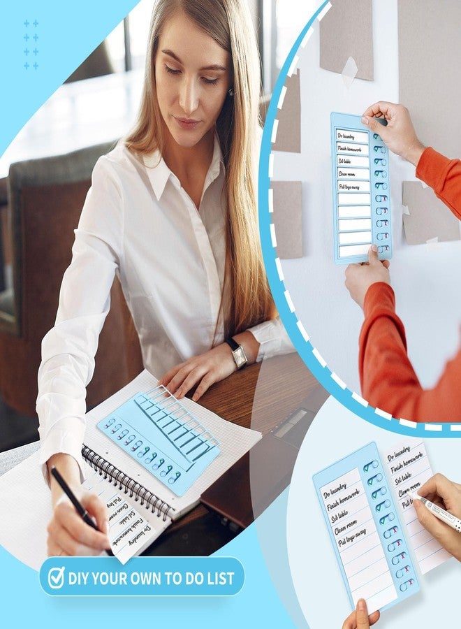 Jupyn 4 pcs Chore Chart for Kids Multiple Kids,Removable to Do List Plastic Chore Board with Replacement Cardboard,Sliding Routine Chart,ADHD Tools and Visual Schedules (Blank Checklist) - Image 2