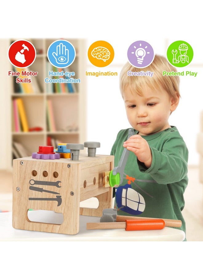 Vextronic - Kids Tool Set, Wooden Toddler Tool Set With Tool Box/Bench, Montessori Toys For 1 2 3 4 5 6 Year Old, Play Toy Tools Kit, Educational Stem Construction Christmas Birthday Gift For Boys Girls - Image 1